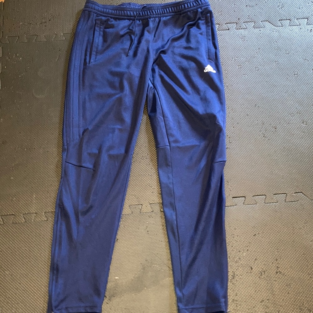 Navy adidas track pants